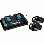 Makita Komplet baterij in polnilnika Makita 199484-8 18V 2x6Ah, (5000548832)