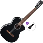 Takamine GC2CE Basic SET 4/4 Black Klasična kitara z elektroniko