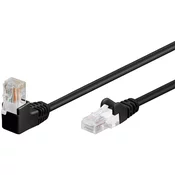 Goobay U/UTP CAT 5e kotni 90° 5m črn patch kabel