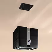 Klarstein Futurelight Smart Otočna napa Recirkulacija 420m3/h LED iz nerjavečega jekla (CGCH6-Futurelight-BK)