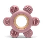 Lorelli Silikkonsko-drvena glodalica za bebe, Roze