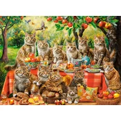Castorland - Puzzle Srečanje mačje družine - 3 000 kosov
