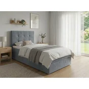 Oblazinjena postelja boxspring DIRELIS TRINITY 90x200 cm siva Vzmetnica: Vzmetnica Bonell