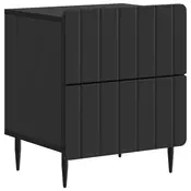 vidaXL Nočna omarica Črna 43 x 34,5 x 49,5 cm Inženirski les