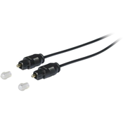 Optični kabel Toslink, moški konektor/moški konektor, pozlačeni kontakt, vsebina: 1 kos