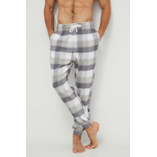 Dugi doljnji dio pidžame Hollister Co. 2-pack za muškarce, boja: siva, s uzorkom