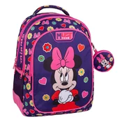 Luna: Must Team Disney nahrbtnik z motivom Minnie miške, zaobljen, s 3 predali, 32x18x43 cm