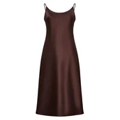 Serena Silueta Obleka Below the knee satin slip dress Grace čokolada