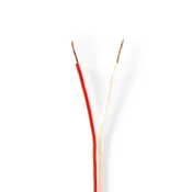 Nedis Kabel zvočnikov | 2x 0,75 mm2 | Baker | 100,0 m | Okrogla | PVC | Transparentno | Kolut