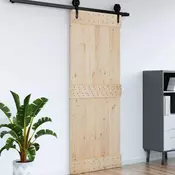 vidaXL Vrata NARVIK Naravna 90 x 210 cm Masiven borov les