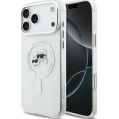 Karl Lagerfeld IML KCH Heads Metal Frame MagSafe Zadnji Pokrov za iPhone 17 Pro Max Transparent