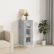Vidaxl vidaXL Omarica betonsko siva 34,5x34x90 cm material na osnovi lesa