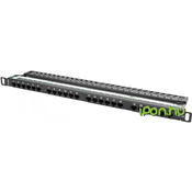 Patch Panel 24 Port 0.5U Cat.5e black PPU5-0024-B
