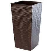 KADAX Cvetlični lonec z vložkom in pokrovom, visok 19x36 cm, moka