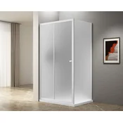 AQUALINE UGGA Pravokotni Tuš Kabina 1100x800mm, Steklo Brick, Bela