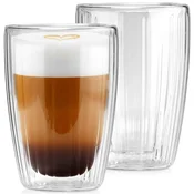 shumee 2x dvostenski termo kozarci za kavo, latte in čaj 320 ml