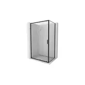 Mexen Exo drsna tuš kabina 100 x 80 cm, prozorna, črna - 8151-100-080-70-00