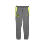 PUMA Borussia Dortmund Slim Training Pants Men, Sport, Flat Medium Gray/Yellow Alert, S