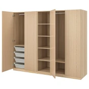 PAX / FORSAND Garderober, belo b. im. hrastovine/belo b. im. hrastovine, 250x60x201 cm