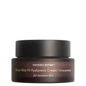 Haruharu Wonder Black Rice 10 Hyaluronic Cream Unscented - Vlažilna krema za obraz brez vonja 50ml