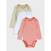 Sinsay - Pamucni bodi na pruge 3 pack - crvena