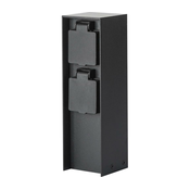 Brilagi - Zunanji stebriček z vtičnicami PILLAR 2Z 230V IP44 črna