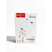 PD USB punjac za telefon, 38 W, Beli