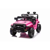 Beneo Električni avtomobilček OFFROAD NEW s pogonom na zadnja kolesa, roza, Litijeva baterija, Visoka šasija, širok sedež, Vzmetene osi, 2,4 GHz Daljinski upravljalnik, LED luči