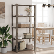 vidaXL vidaXL Stojalo za shranjevanje 5-nadstropno sivo 80x38x170 cm borovina, (22054723)