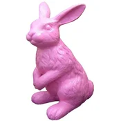 Casa Padrino luxury decorative sculpture rabbit pink H. 120 cm - Large decorative figure - XXL decorative sculpture - XXL decorative figure - XXL animal figure - Luxury XXL figures