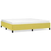 Vidaxl Posteljni okvir brez vzmetnice zelen 200x200 cm blago