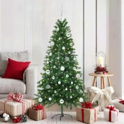 Vidaxl Božično drevo med 150 LED z stojalom Zelena 150 cm PE