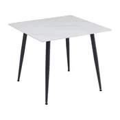 GENT jedilna miza Adria 70x70x75 cm HG marble white, HG bel marmor