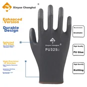 Xinyuechanghui Radne rukavice PU508, 12 pari, Crne