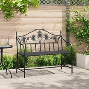 Vrtna klupa Crna 104 x 52,5 x 89 cm Celik