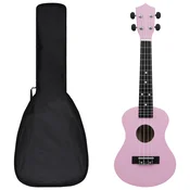 Vidaxl Otroški ukulele soprano s torbo roza 23