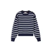TOMMY HILFIGER Pulover modra/bela