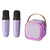 INF Prenosni Bluetooth Karaoke Zvočnik z Dvojnimi Mikrofoni in Zvočnikom Purple, (5000141449)