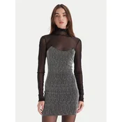 Simona Corsellini Cocktail obleka A25CEAB10601 Srebrna Slim Fit