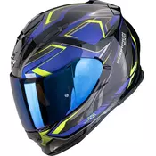 Scorpion EXO-491 Zumo full-face motociklisticka kaciga crno-plavo-fluo žuta