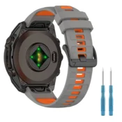 Pašček za Garmin Fenix 5/6/7/8/E 47 mm zapestnica, dvobarvna