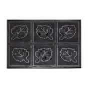 Rubber floor mat 60x40 cm (linden leaf pattern)