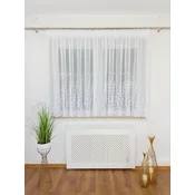 shumee Že izdelana zavesa 400x145 cm iz gaze s 3D vezenjem in valovitim trakom