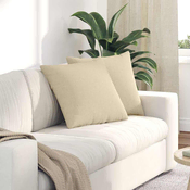 Jastucici za sofu 2 pcs Krema 50 x 50 cm tkanina