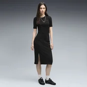 PUMA HER Slim Rib Dress Women, Clothing, Black, XS