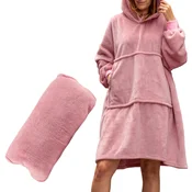 Pulover & odeja s kapuco 4v1 – roza - Froster - Home warming - Božič - Najstniki - Birma