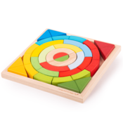 Bigjigs Toys Leseni zložljivi loki in trikotniki