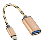 LINQ LinQ, Adapterski kabel USB-C na USB OTG 15 cm, Zlata, (5000220222)
