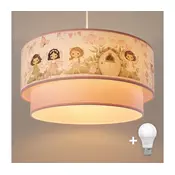 Brilagi - LED deciji luster na sajli BOBO 1xE27/10W/230V precnik 40 cm ružicasta/vile
