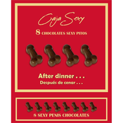 DIVERTY SEX Seksi rdeča škatla penis črna čokolada 8 enot, (21077945)